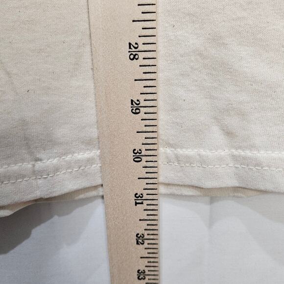 DOM Tie Dye Graphic Yin and Yang Short Sleeve Cream Colorful Tee Size XL - Picture 6 of 6